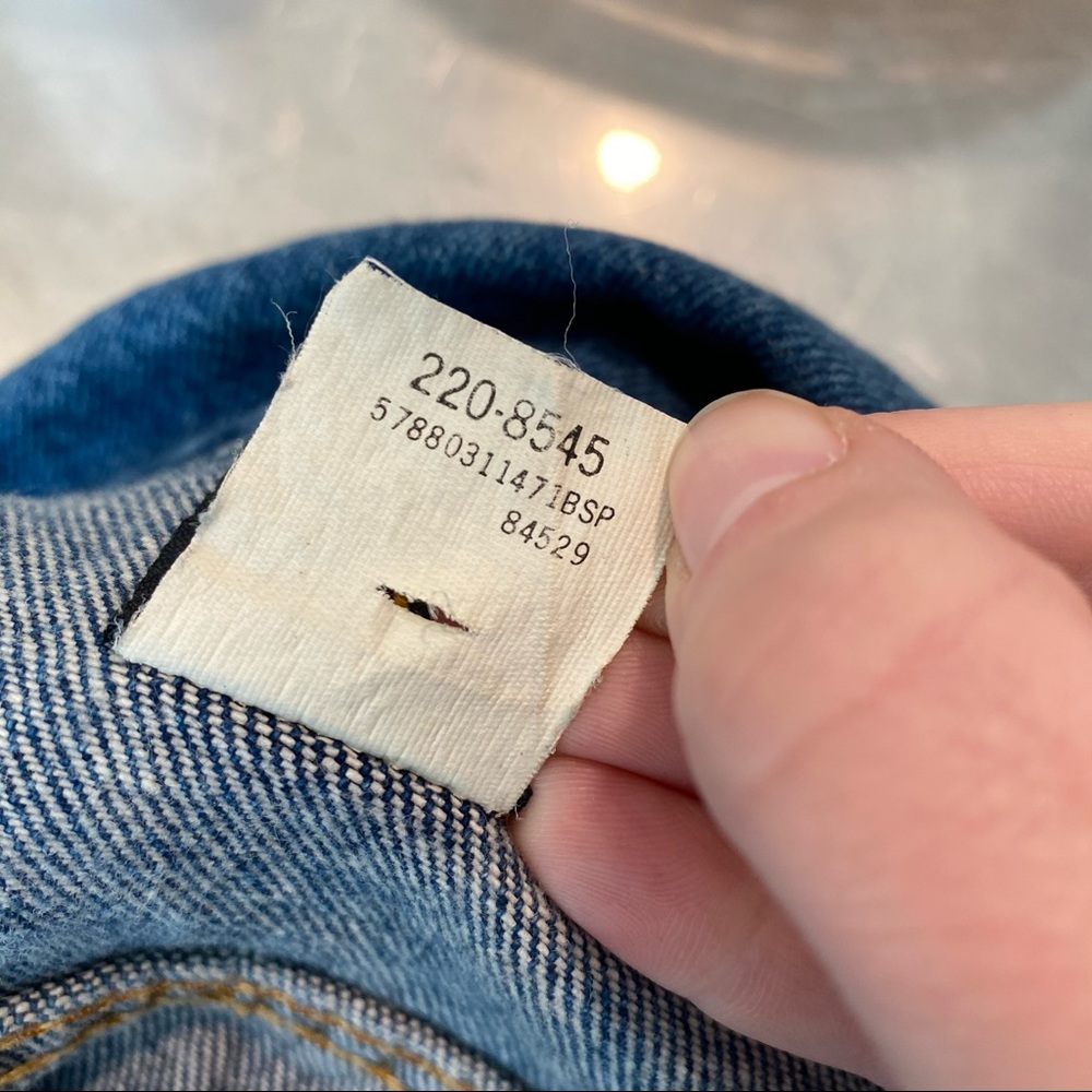 VINTAGE LEE Oversized Denim Jean Jacket USA - Picture 9 of 14